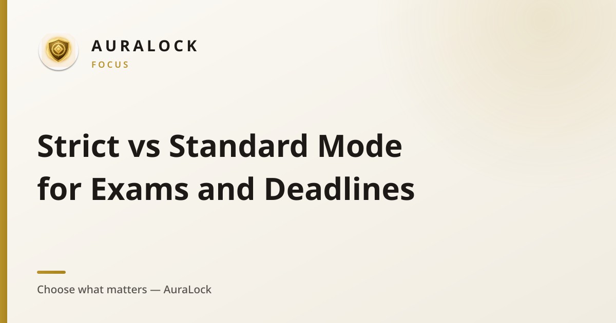 Cover art — Standard vs Strict Focus